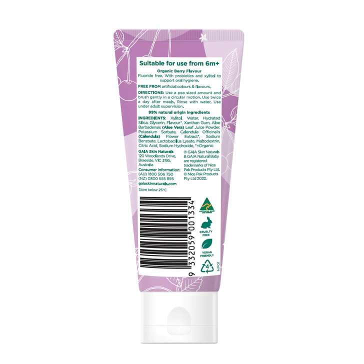 (NEW!) Natural Probiotic Toothpaste - Berry Burst 50g