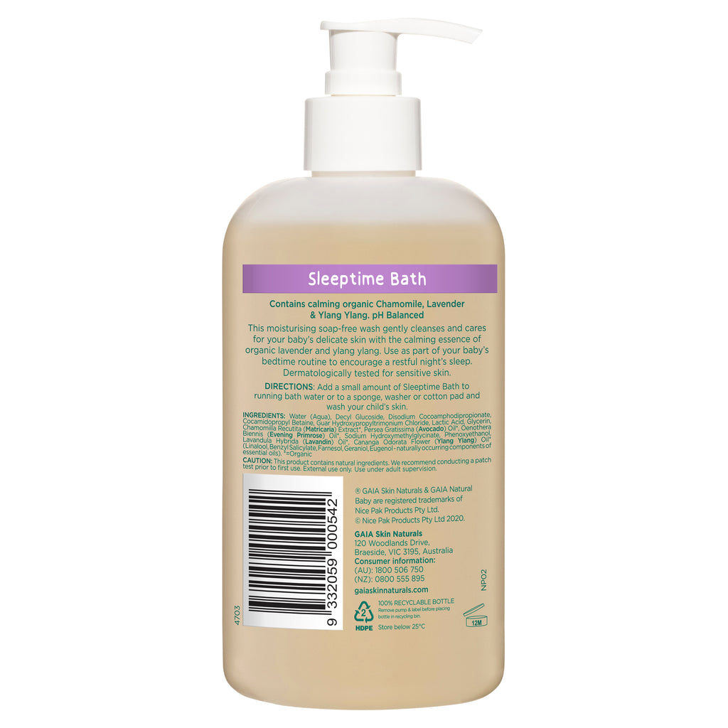 (HOT!) Sleeptime Bath Wash 500ml (with fitted pump)
