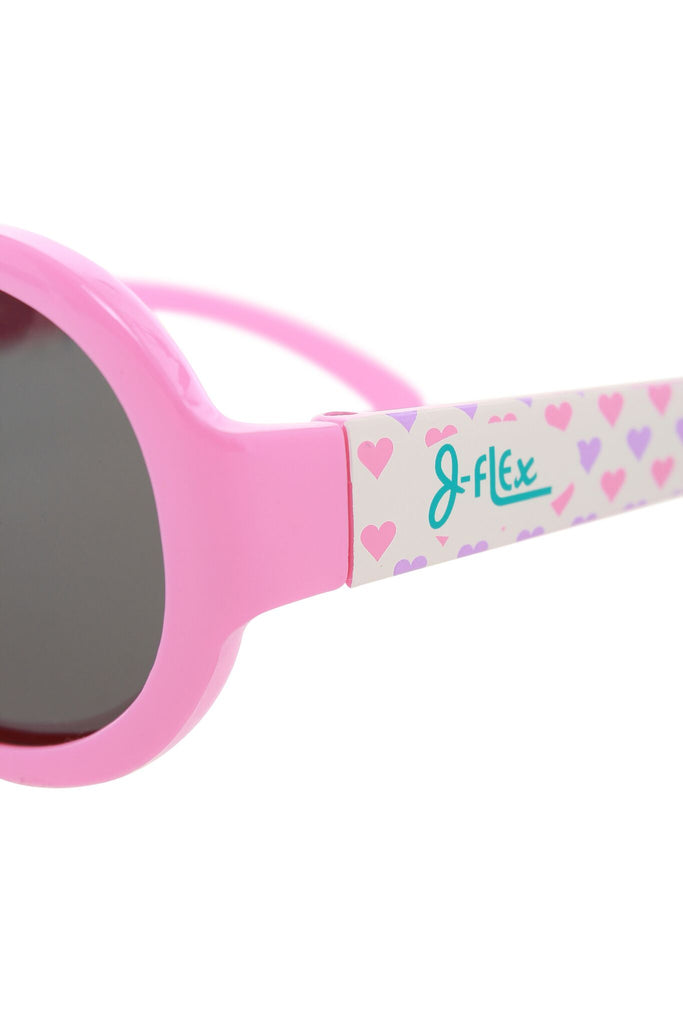 (BEST!) J-Flex Ultra Flexible Kids Sunglasses in Princess Hearts Pink